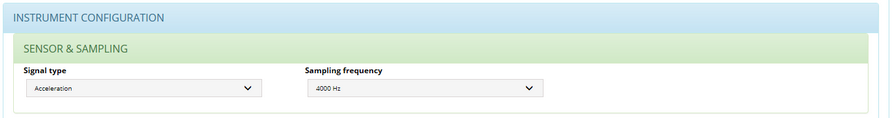 3b- My Instruments - Instrument Config - Sensor & Sampling section