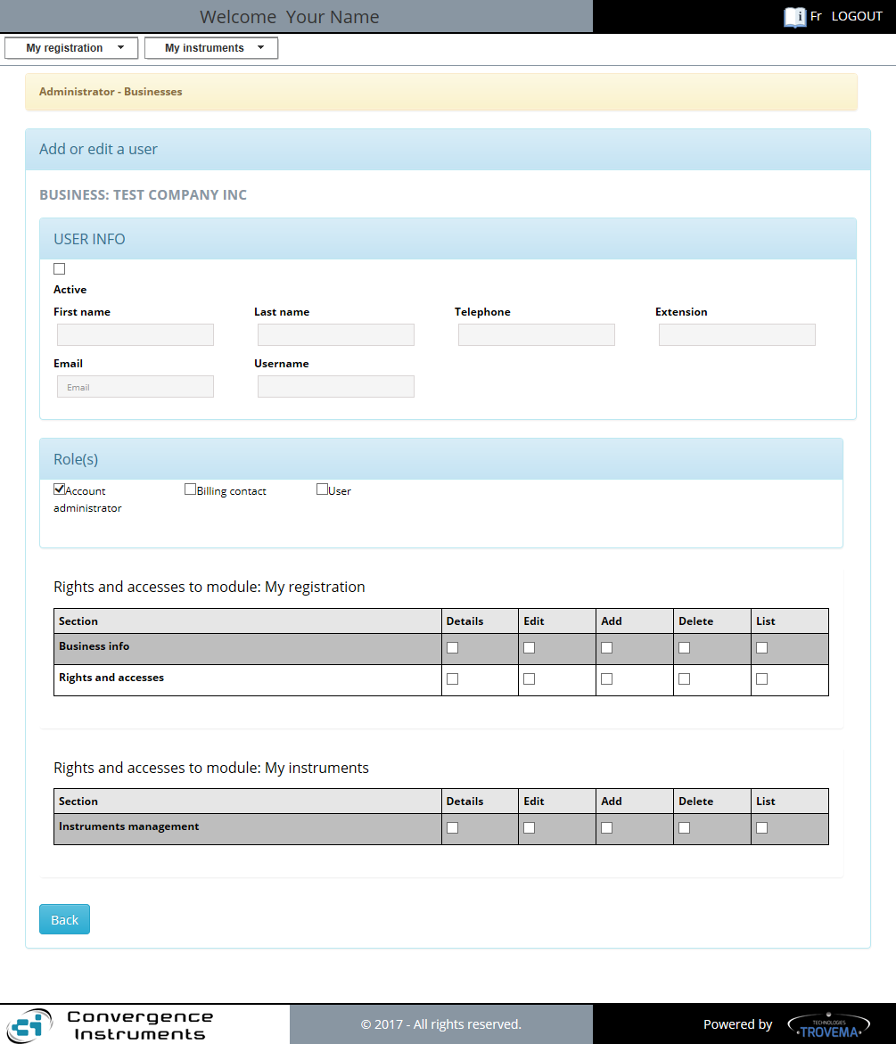 CIDataSolutions - My registration - New user form